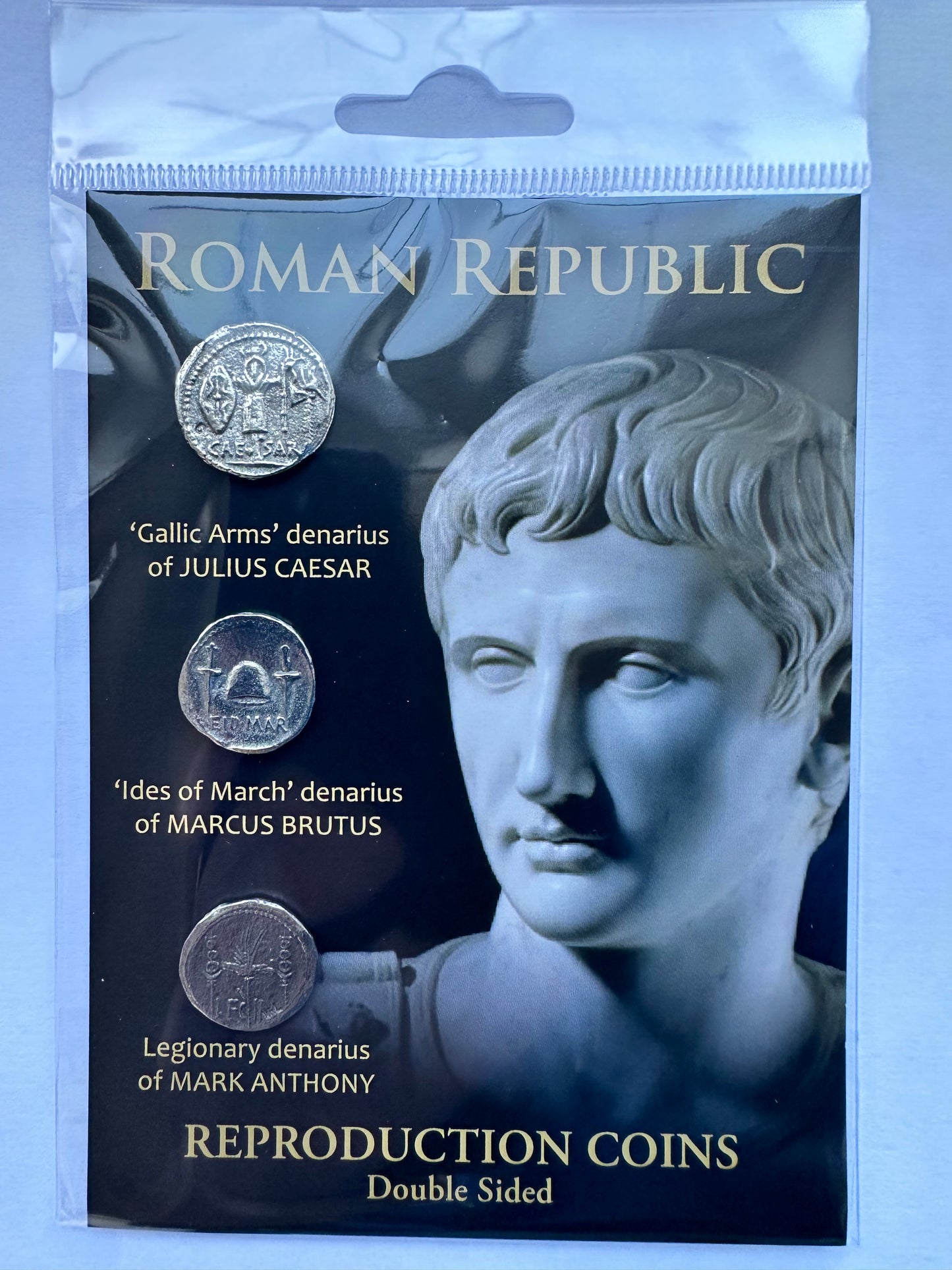 Roman Republic Silver Denarius Reproduction Coin Set of 3 Coins