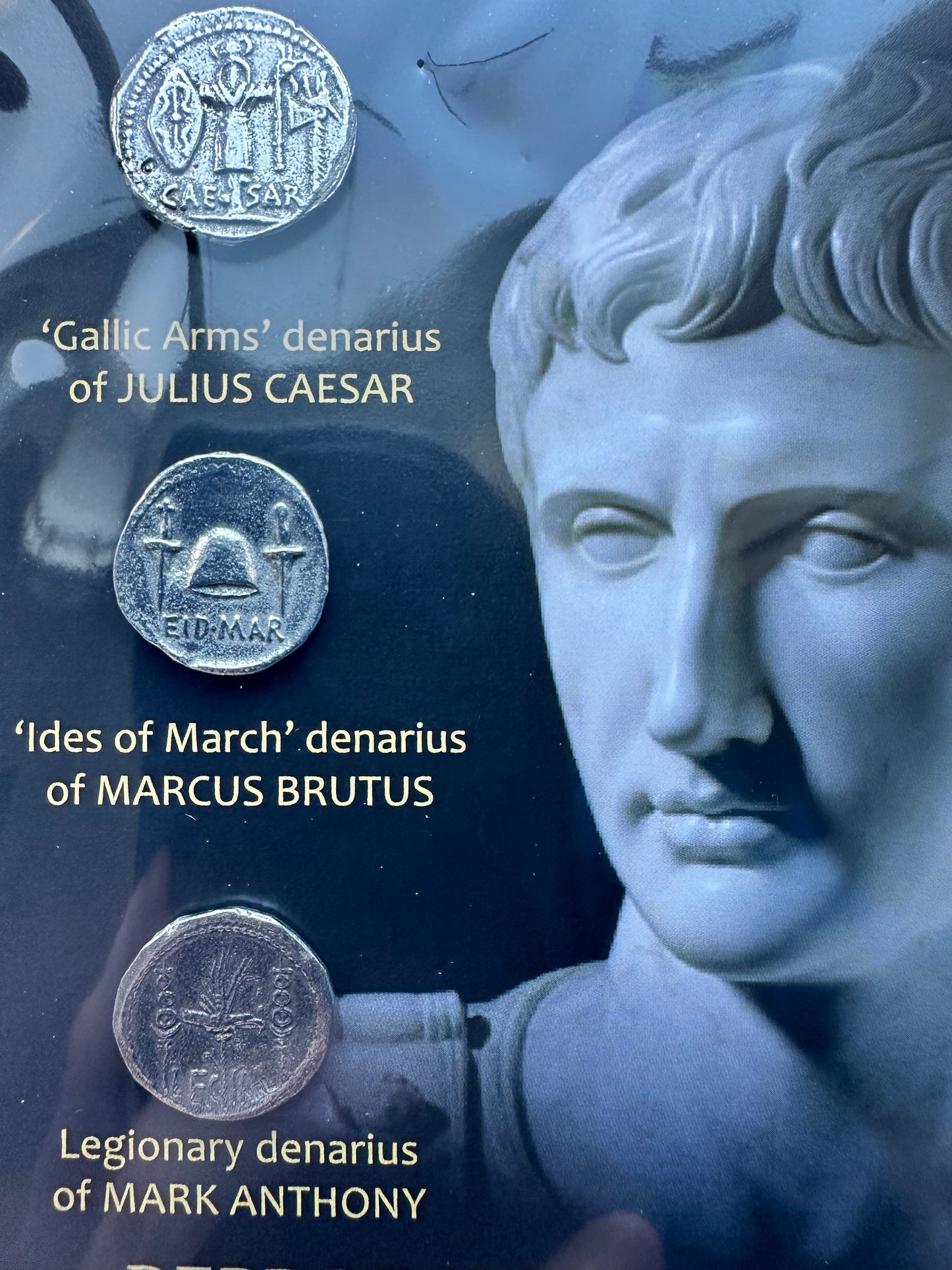 Roman Republic Silver Denarius Reproduction Coin Set of 3 Coins