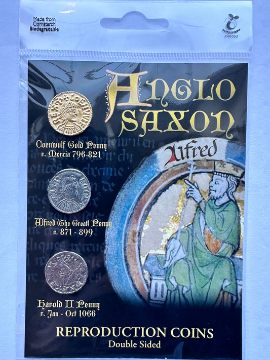 Anglo Saxon Coin Set of 3 Gold & Silver Coins