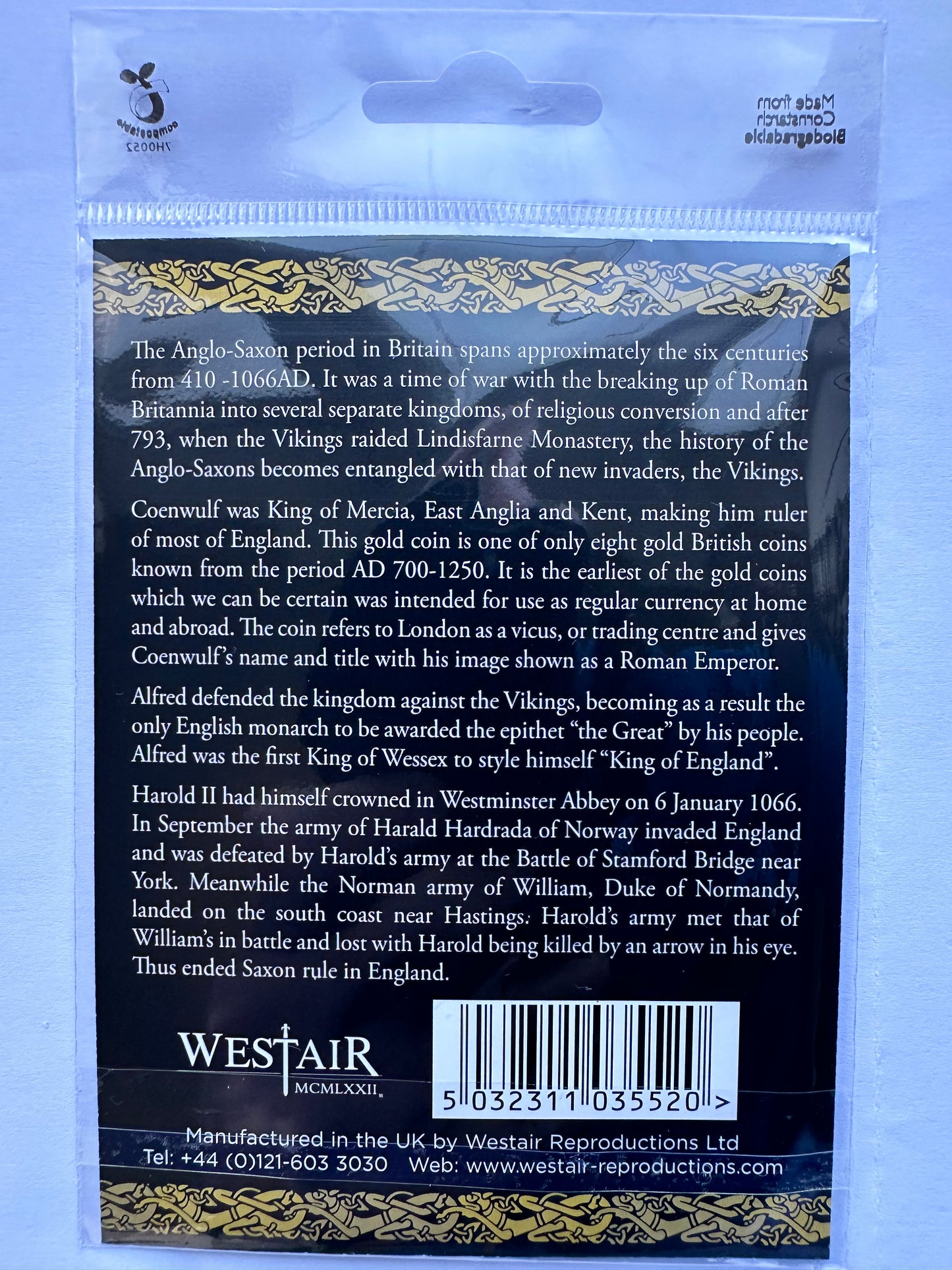 Anglo Saxon Coin Set of 3 Gold & Silver Coins