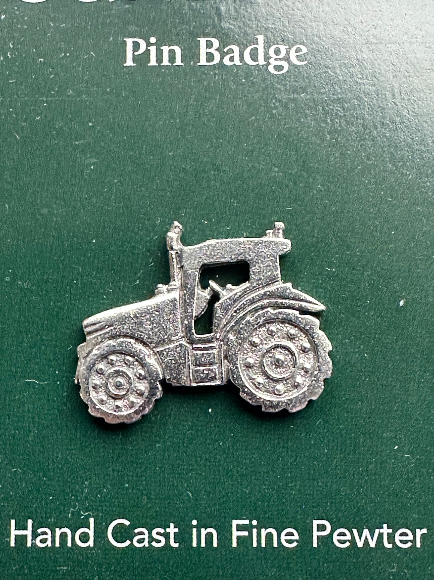 Clarksons Farm Diddly Squat Tractor Silver Pewter Pin Badge