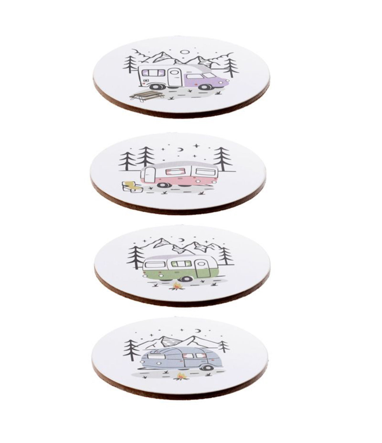 Caravan Set of 4 Cork Coasters