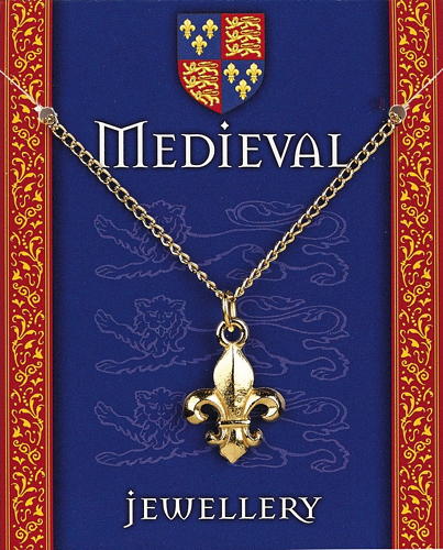 Heraldic Fleur de Lis Gold Plated Pendant