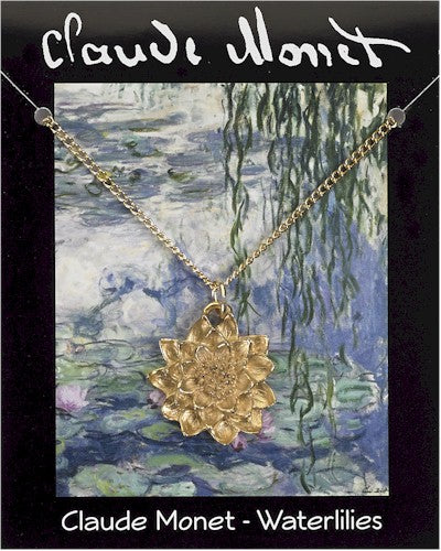 Monet Waterlily Gold Plated Pendant