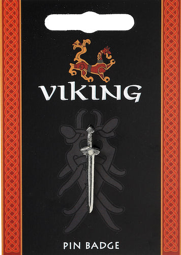 Viking Sword Pewter Pin Badge