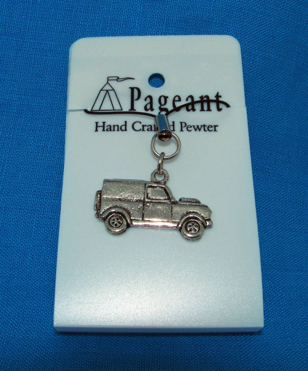 4x4 Land Rover Defender Silver Pewter Zip Bag Phone Charm