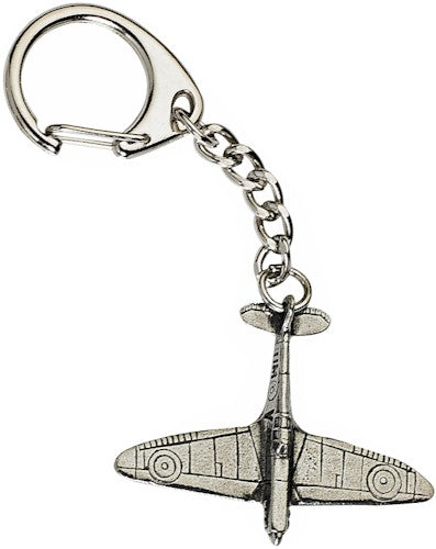Spitfire Silver Pewter Keyring