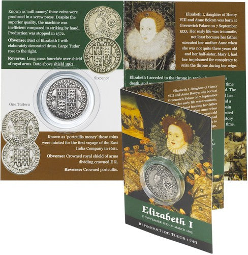 Elizabeth I Sixpence coin pack