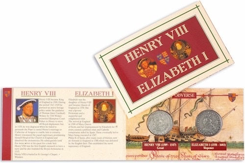 Henry VIII & Elizabeth I Coin Pack