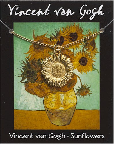 Van Gogh Sunflower Pendant - Gold Plated