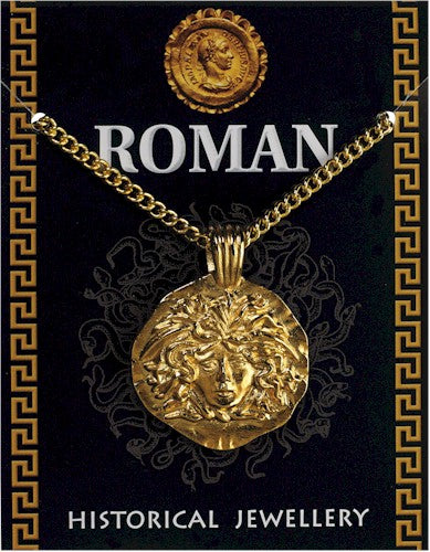 Roman Gold Plated Medusa Pendant
