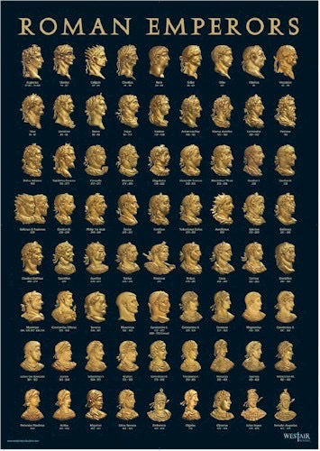 Roman Emperors A3 Poster