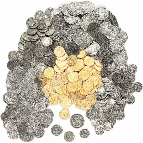 500 Mixed (Reproduction) Medieval Coins - pennies, half Groat, Groat and gold quarter noble
