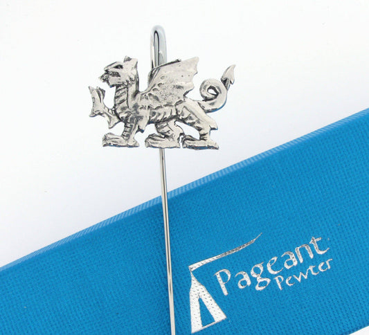 Welsh Dragon Silver Pewter Bookmark