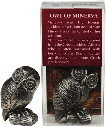 Mini Roman Owl of Minerva Statue