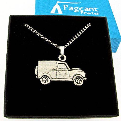 4X4 Land Rover Defender Silver Pewter Pendant.