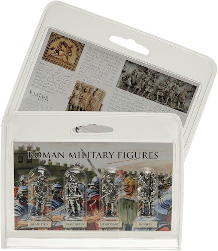 Set of 4 Roman Pewter Military Figurines