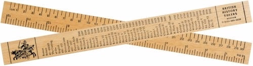 British History Timeline Wooden 30cm Ruler *INCLUDES KING CHARLES III*