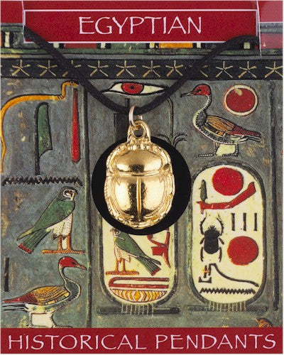 Egyptian Gold Plated Scarab Pendant