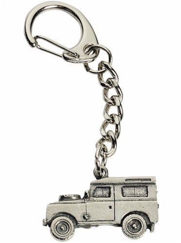4x4 Land Rover Defender pewter keyring