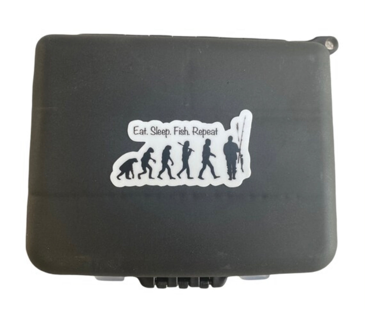 clam shell tackle box Small Clamshell Fishing Tackle Box 'Eat. Sleep. Fish. Repeat' – History In Your Hands