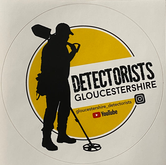 Gloucestershire Detectorists metal detecting vinyl sticker 10x10 CM and 5X5 CM