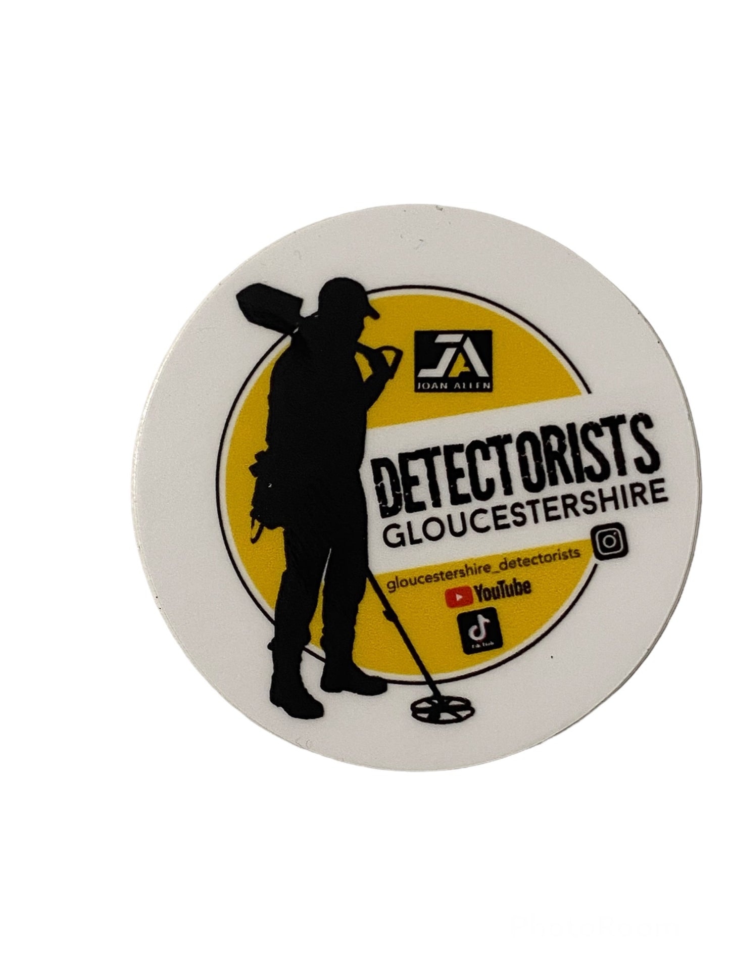 Gloucestershire Detectorists metal detecting vinyl sticker 10x10 CM and 5X5 CM
