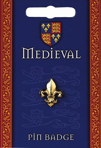 Heraldic Fleur de Lis Pin Badge - Gold Plated