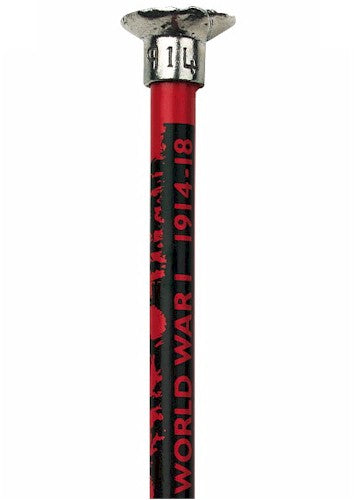 Poppy Pewter Pencil Topper WW1 1914-18