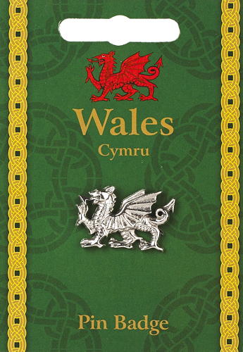 Welsh Dragon Pewter Pin Badge