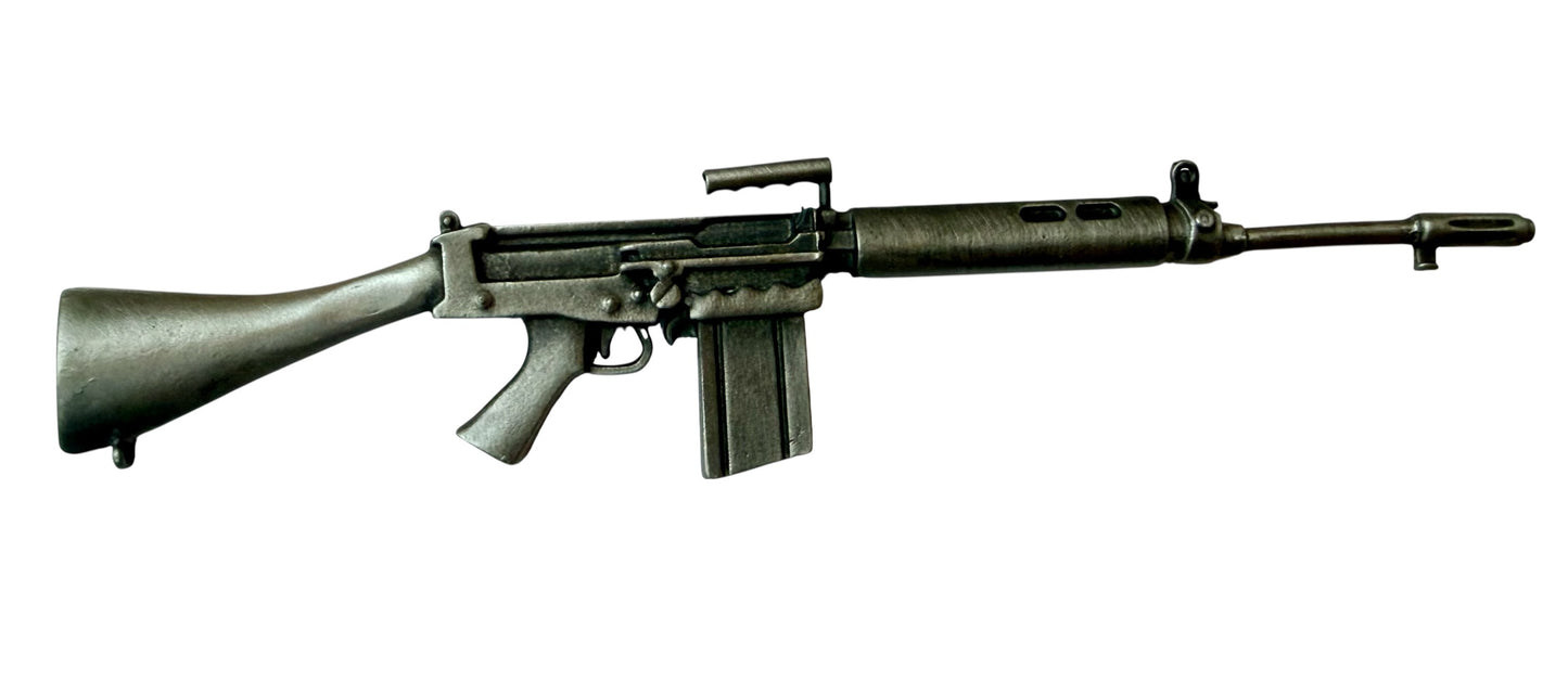 British Army Falklands & NI L1A1 SLR 1/6 Mini English Pewter Gun Desk Display