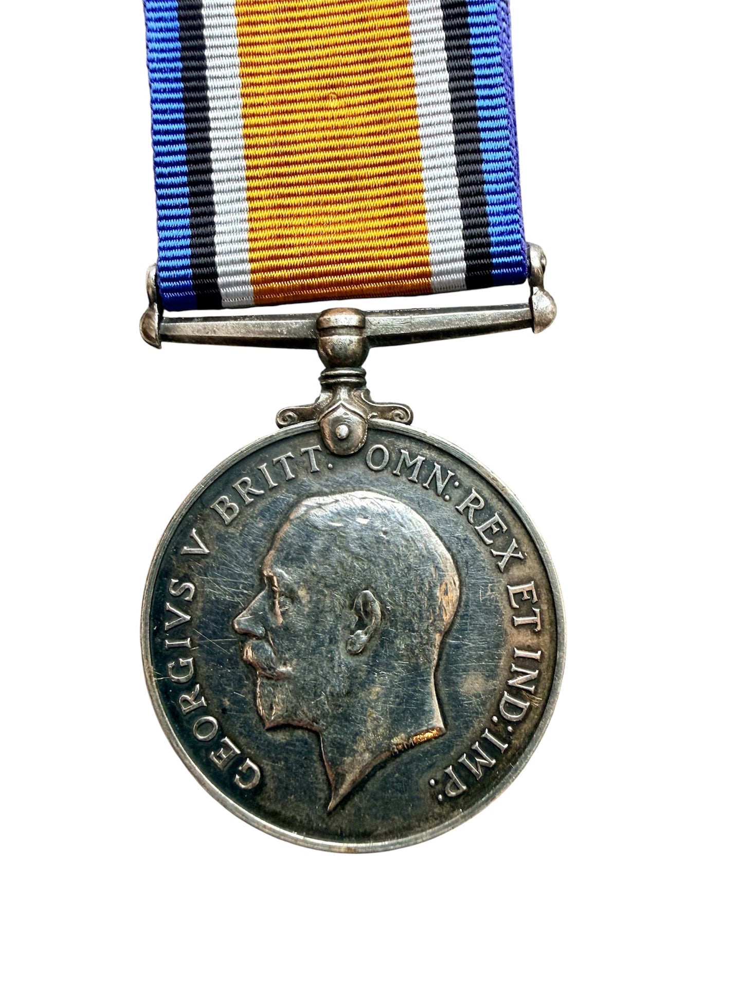 WW1 1914-1918 Silver War Medal Devonshire Regiment 1939-1945 Defence Medal & Silver ARP Pin Badge with George V Silver Jubilee Handkercheif