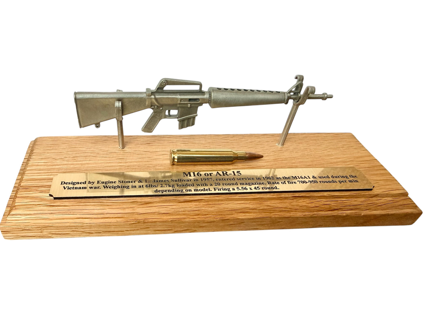 M16 Vietnam US Army AR-15 1/6 Mini English Pewter Gun Desk Display