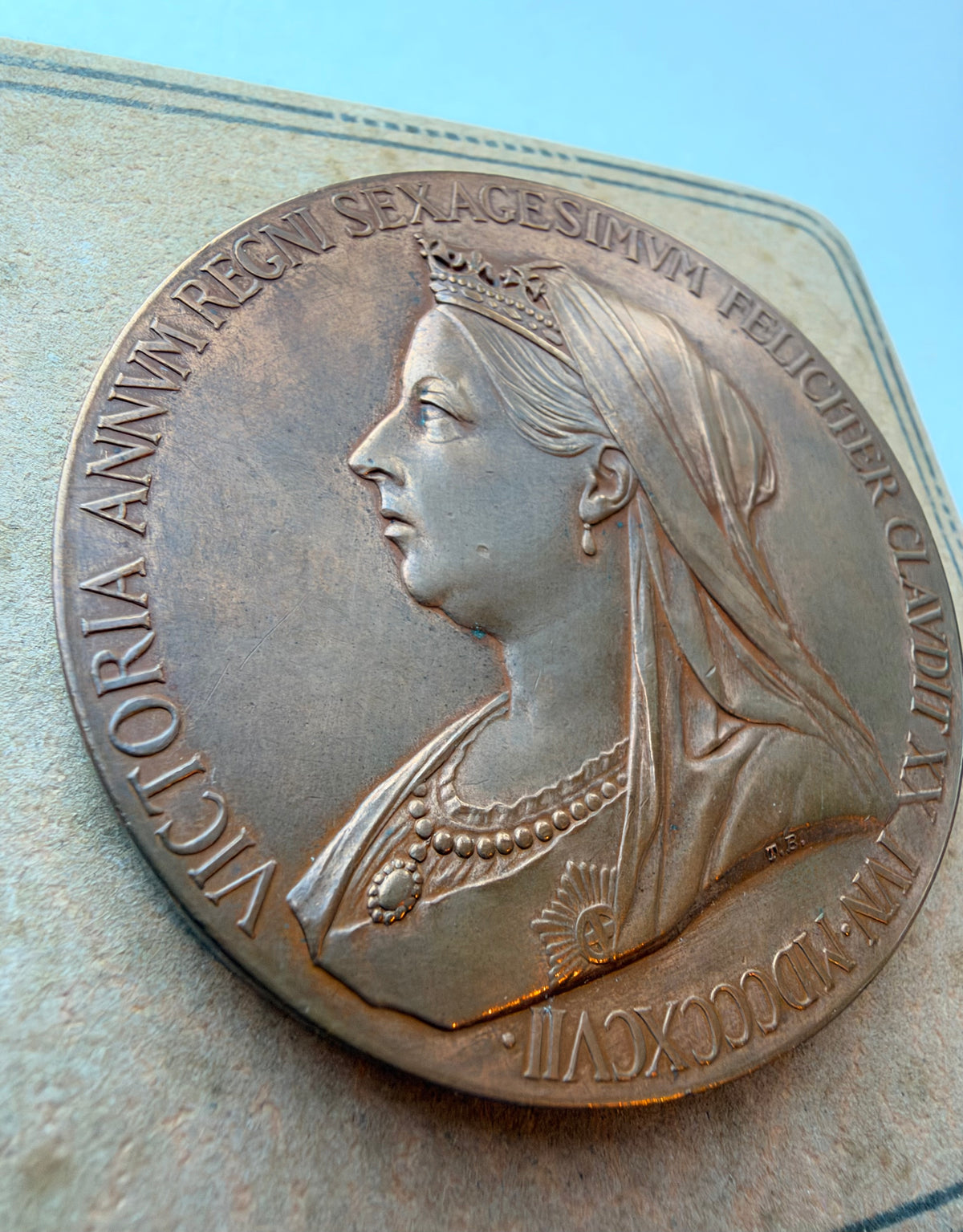 1897 Queen Victoria Official Diamond Jubilee Large Bronze Medal