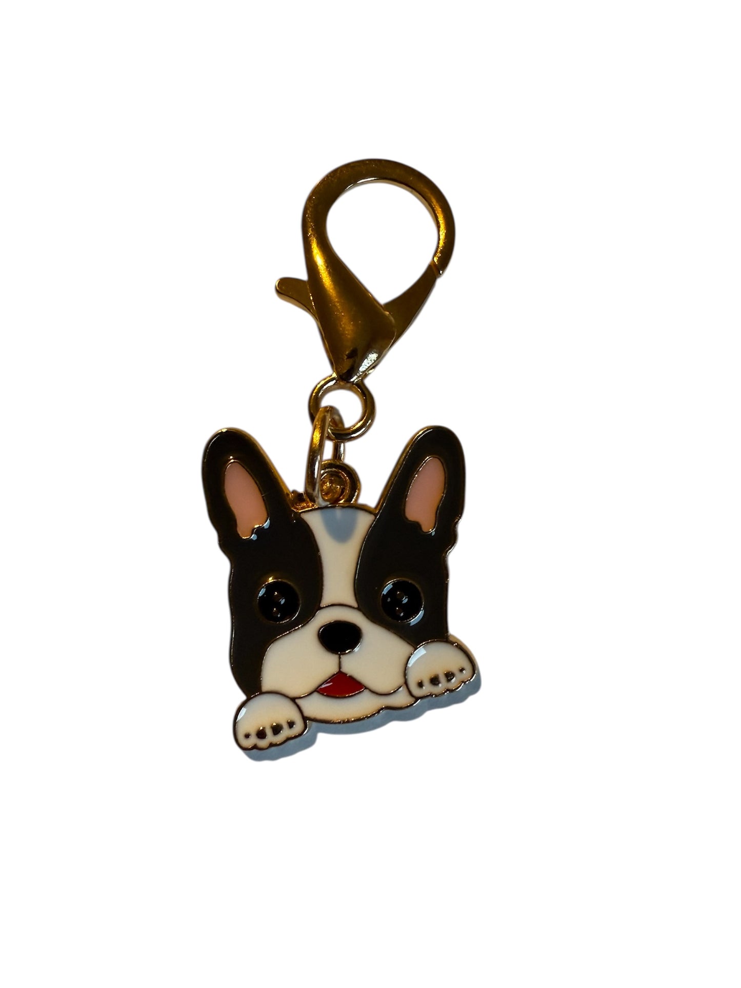 Cute Dog Thank You enamel Keyring Charm & Card Gift Set