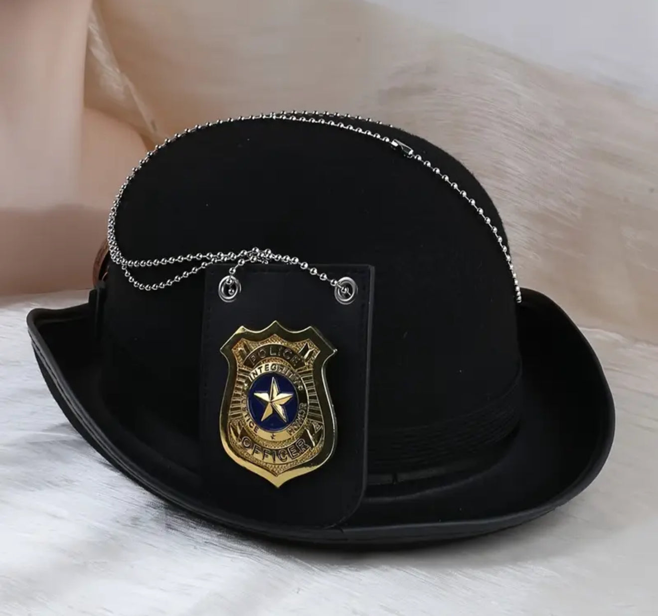 Cosplay Police Officer Chain And Belt Clip Policeman Badge