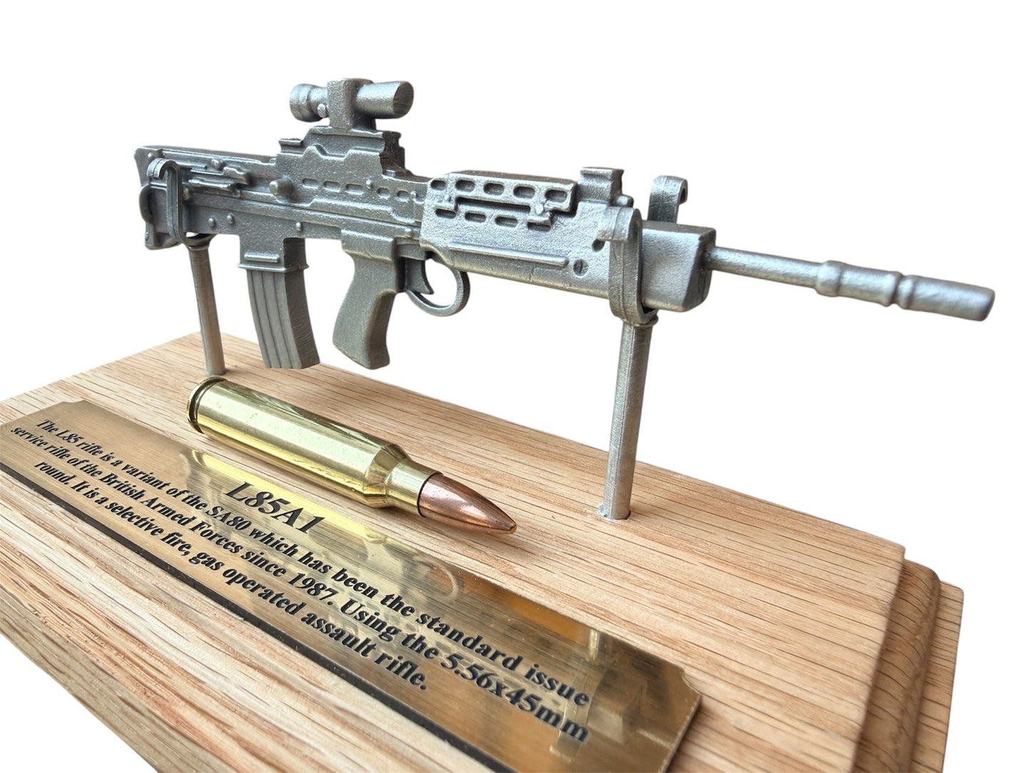 British Army Gulf War SA80 L85A1 1/6 Mini English Pewter Gun Desk Display