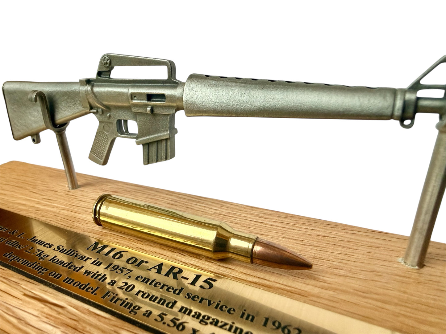 M16 Vietnam US Army AR-15 1/6 Mini English Pewter Gun Desk Display