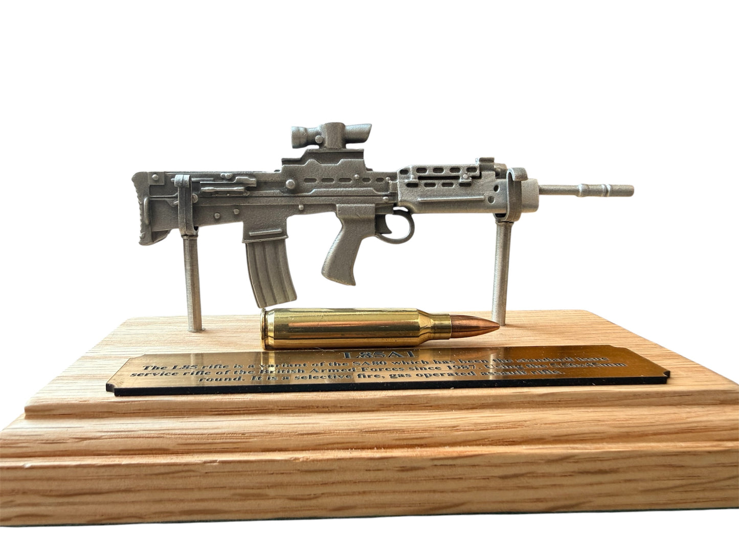British Army Gulf War SA80 L85A1 1/6 Mini English Pewter Gun Desk Display