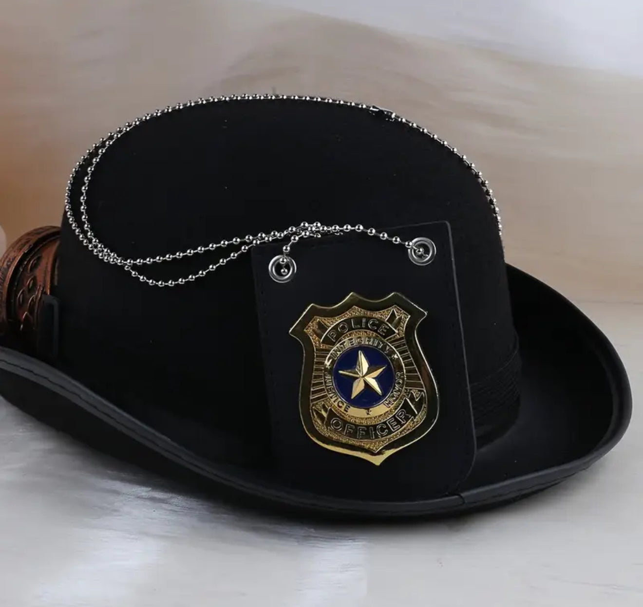Cosplay Police Officer Chain And Belt Clip Policeman Badge