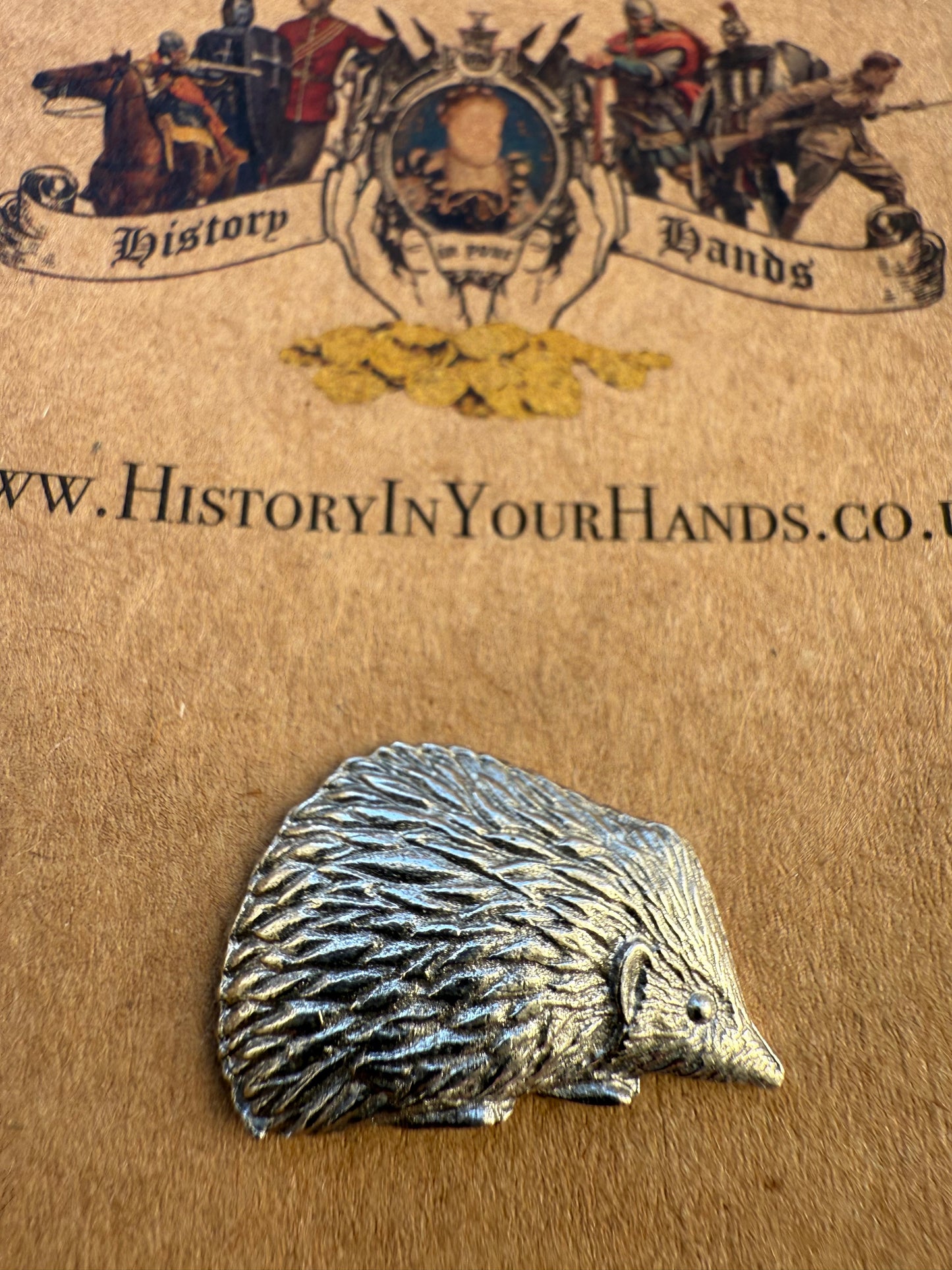 Silver Pewter Hedgehog Pin Badge
