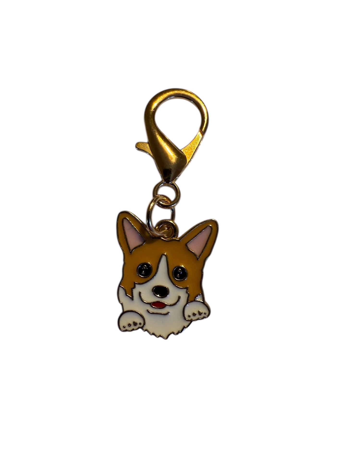 Cute Dog Thank You enamel Keyring Charm & Card Gift Set