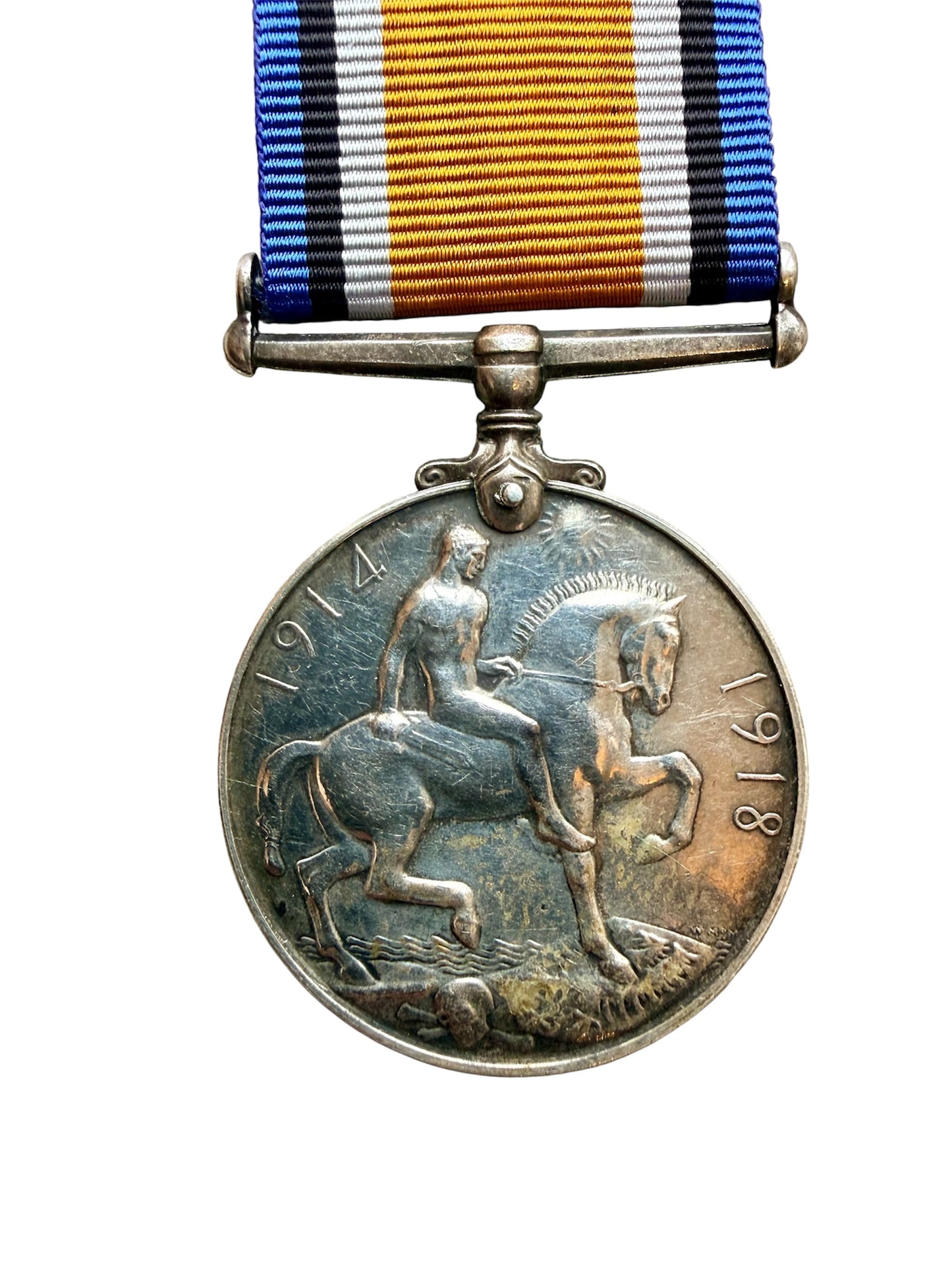 WW1 1914-1918 Silver War Medal Devonshire Regiment 1939-1945 Defence Medal & Silver ARP Pin Badge with George V Silver Jubilee Handkercheif