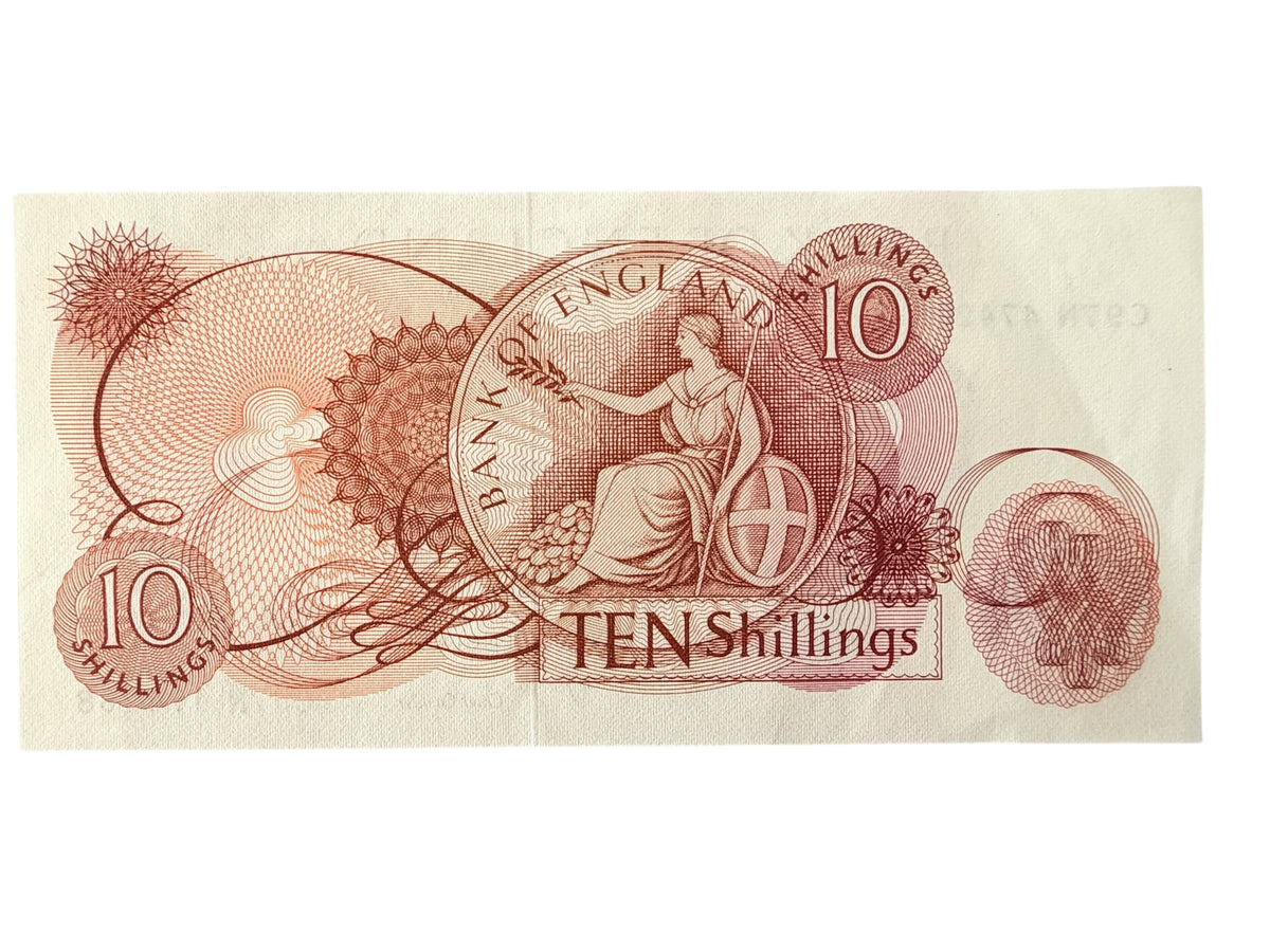 Bank of England Ten Shilling Banknote Queen Elizabeth II J.S.Fforde C97N