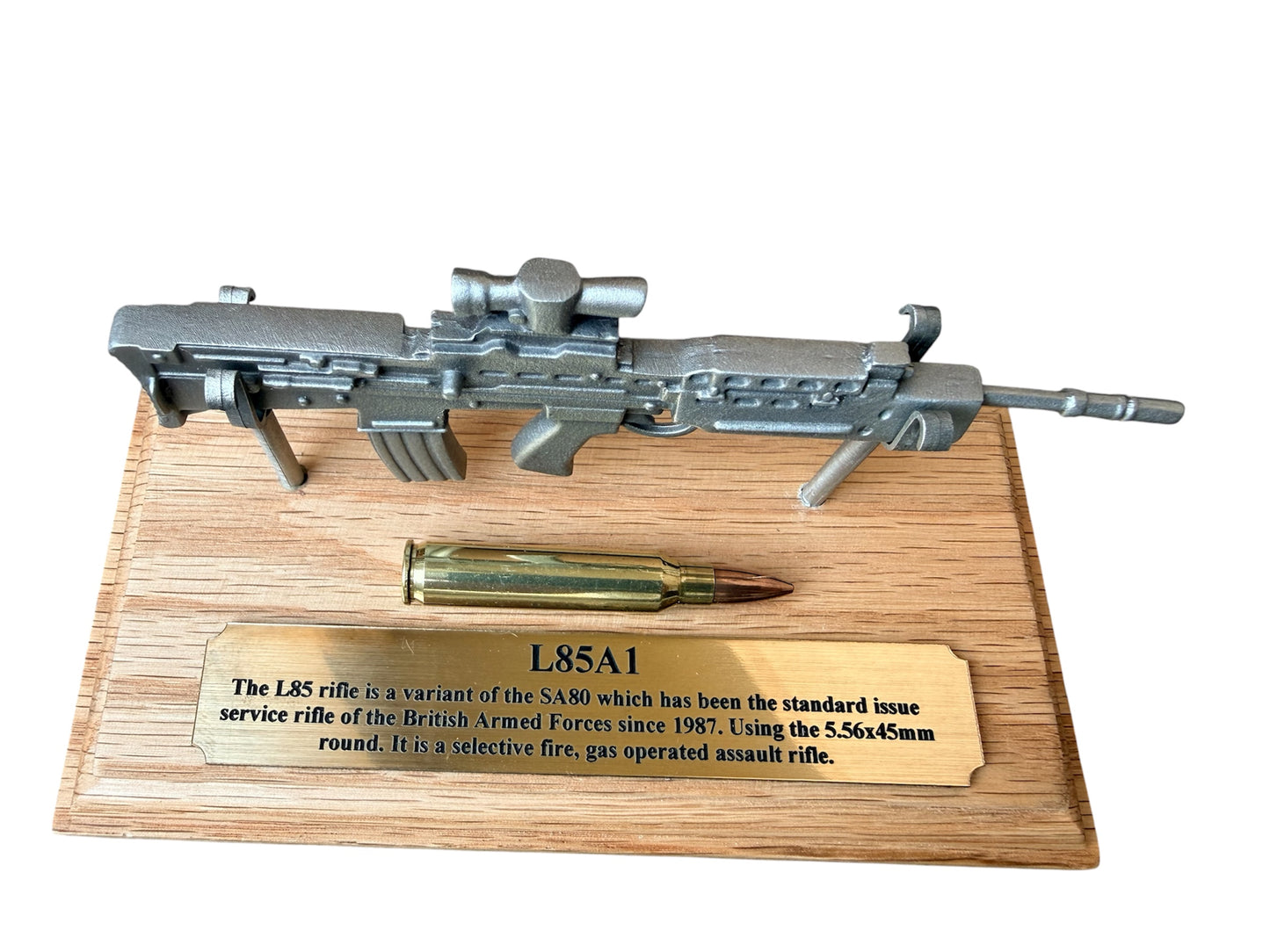 British Army Gulf War SA80 L85A1 1/6 Mini English Pewter Gun Desk Display