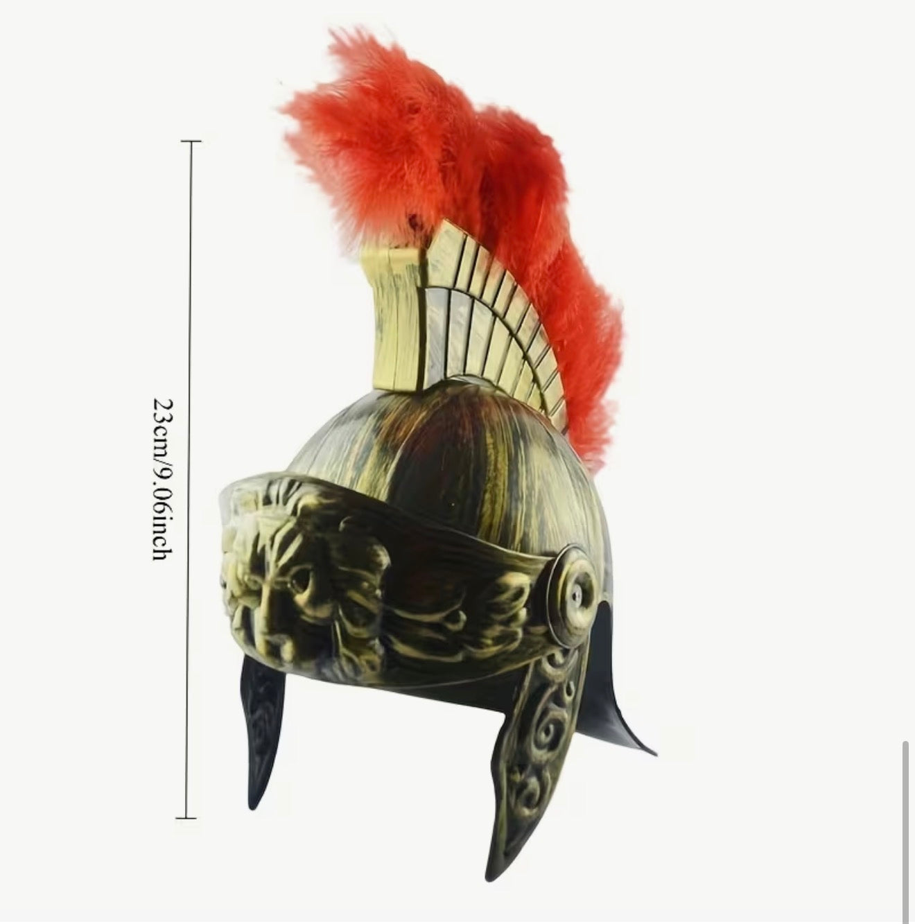 Childs Roman Centurion Soldier Gladiator Helmet Kids Fancy Dress World Book Day