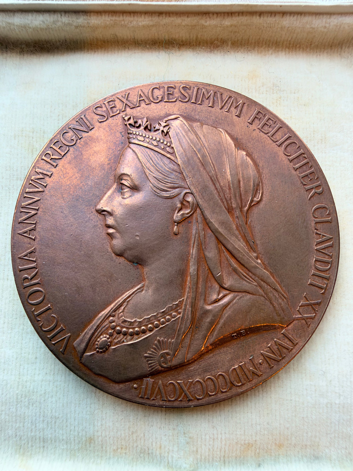 1897 Queen Victoria Official Diamond Jubilee Large Bronze Medal