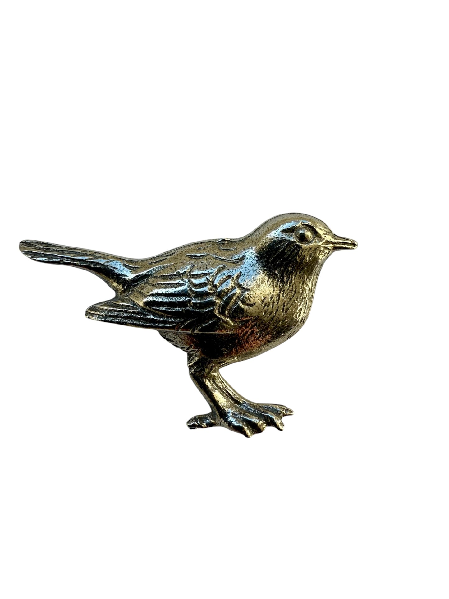 Silver Robin Bird Pewter Pin Badge