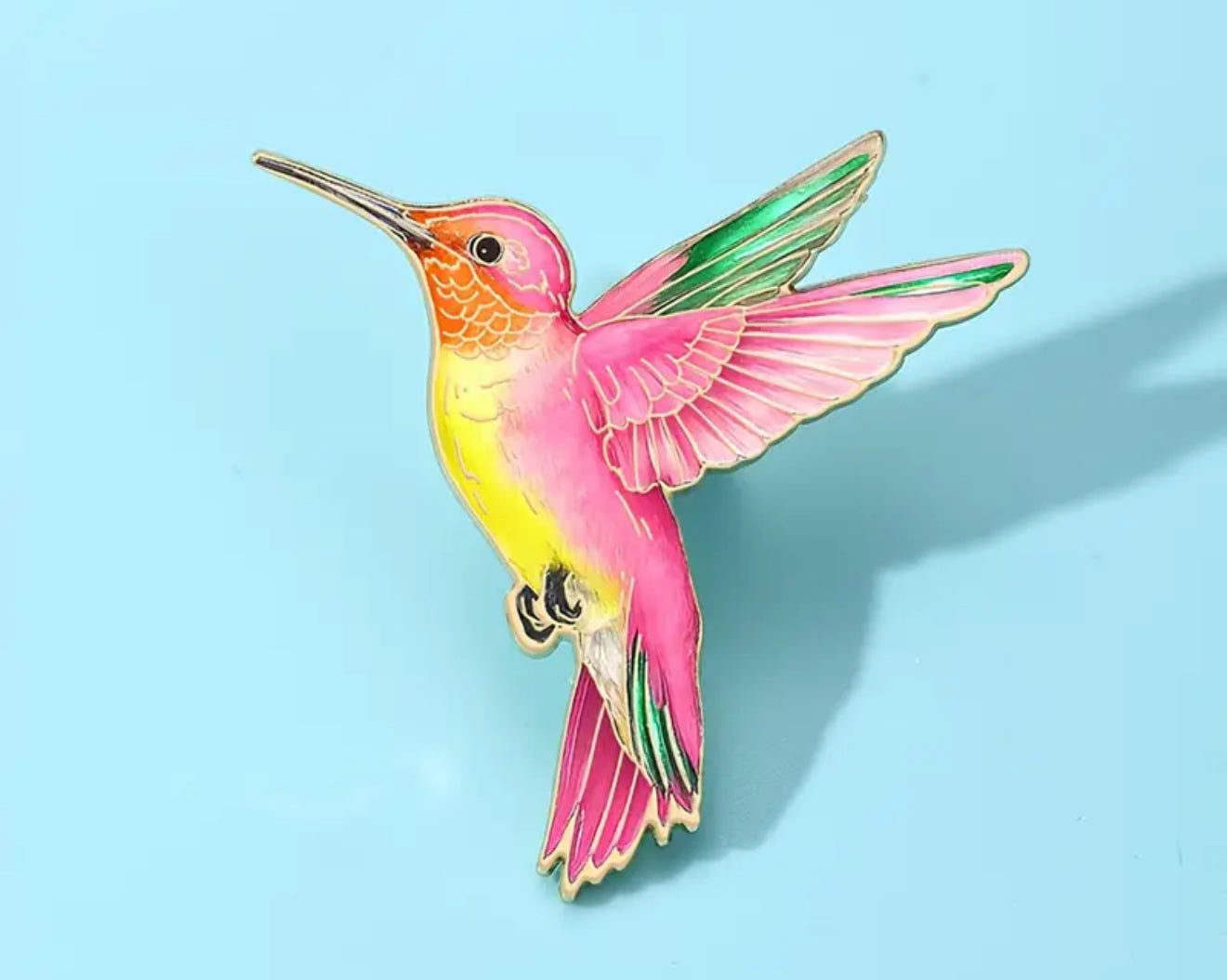 Hummingbird Wildlife Bird Enamel Pin Badge *4 COLOURS AVAILABLE*