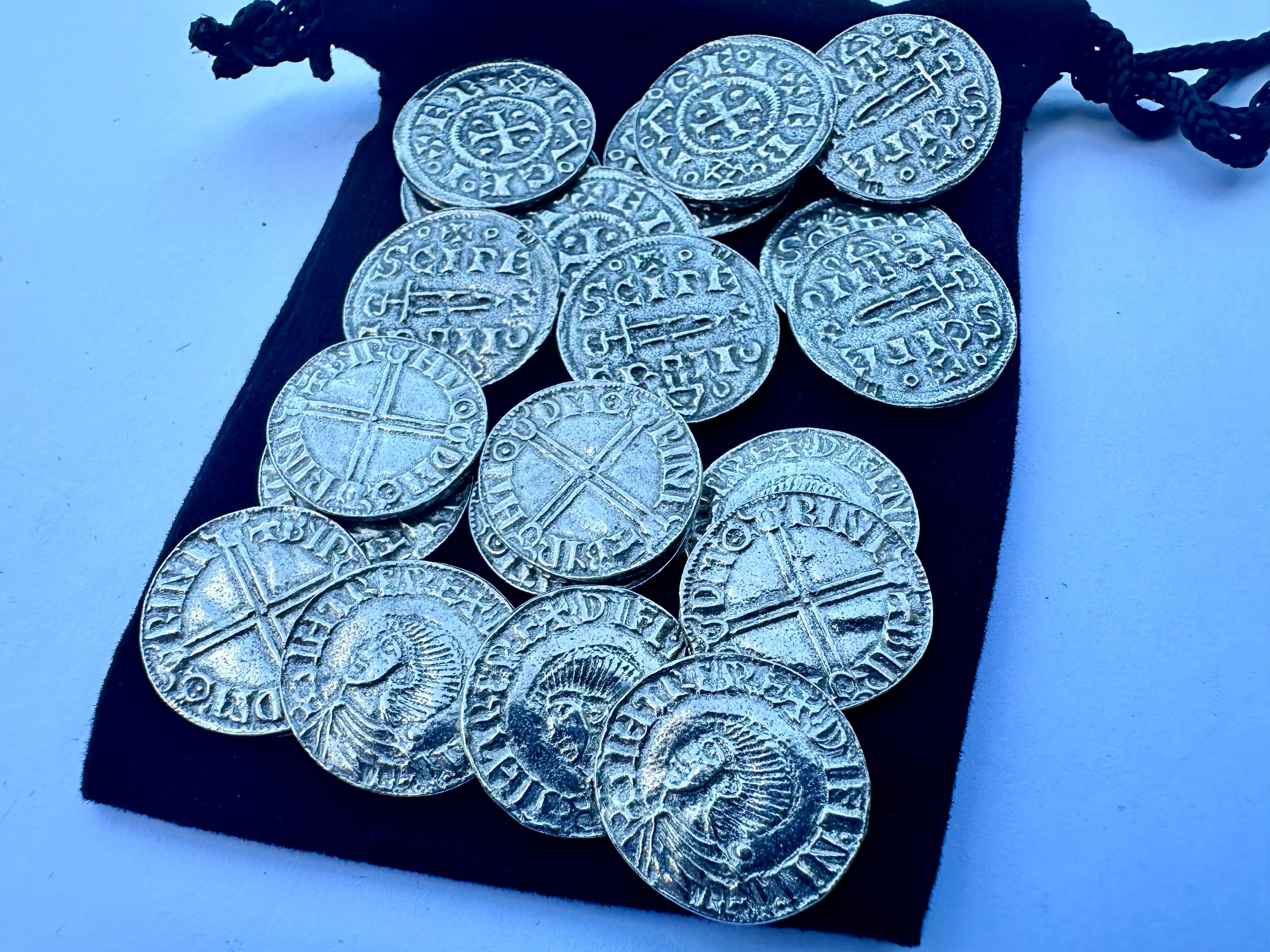 Viking Silver Coins 10 x Vikings at York & 10 x Norse Penny in Gift Ba ...